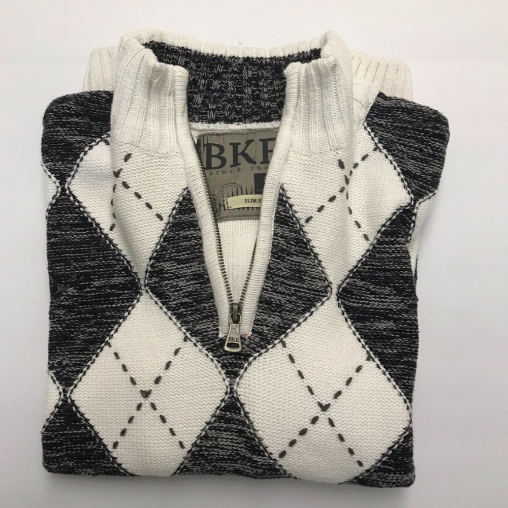 Men's Argyle 1/4 Zip Sweater